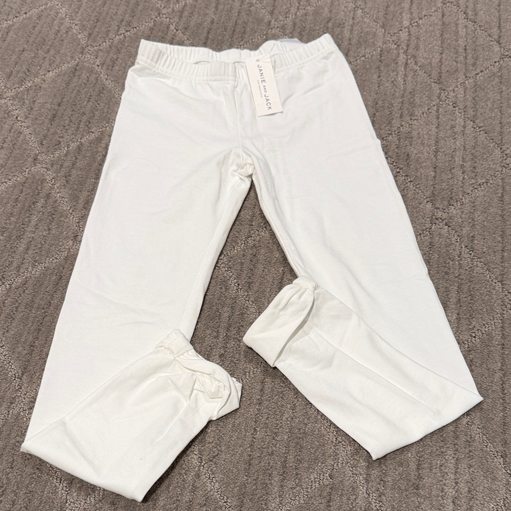 Janie and Jack Classic White Leggings